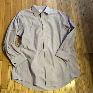 Brooks Brothers Madison Purple Dress‎ Shirt Button Down Size 17 1/2 - 34